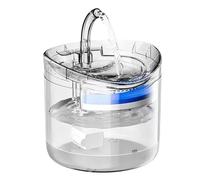 Smart Pet Water Fountain, Automatic Cat Dog Dispenser, Quiet Filtration System, Transparent 2l Tank Bpa Material for Indoor Hydration Solution, Home Use, 6.5x6.5x6.1 inches