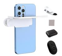 Smart Phone Camera Mirror Reflection Clip Kit, Mirror Effect Lens - Capture Stunning Reflections Instantly, Adjustable Portable HD Glass Photography Flip Mirror for Iphone Camera (White)
