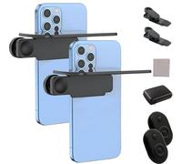 Smart Phone Camera Mirror Reflection Clip Kit, Mirror Effect Lens - Capture Stunning Reflections Instantly, Adjustable Portable HD Glass Photography Flip Mirror for Iphone Camera (2PcsBlack)