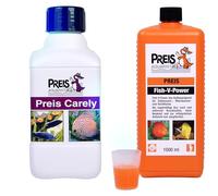 Smart-Planet by Preis Aquaristik Original Carely + V-Power Complément alimentaire pour poissons 1000 ml 100 % végétal pour aquarium d'eau de mer et d'eau douce