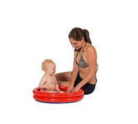 Smart-Planet Pataugeoire classique - Piscine gonflable à 2 anneaux - 60 x 15 cm - Piscine pour enfants - Piscine pour bébé - Mini piscine - Piscine hors sol - Orange/bleu