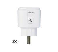 Alecto SMART-PLUG10 - Prise intelligente Wi-Fi, 16A, 3680W, pack de 3, blanc
