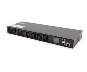 Smart Power Distribution Unit (PDU) for 19" Power Socket IEC320 C20 16A/250V, 8x C13 Sockets, 16A