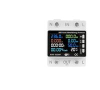Smart Power Meter Over Under Voltage Protection Relay Switch Circuit Breaker kWh Temperature Meter Smart Life NWPNLXEA(WIFI Meter Protector)