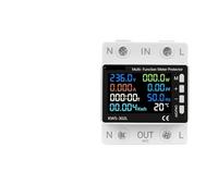 Smart Power Meter Over Under Voltage Protection Relay Switch Circuit Breaker kWh Temperature Meter Smart Life NWPNLXEA(Meter Protector)