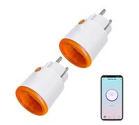 Smart Power Plugs - Zigbee Smart Plug with Metering and Timer Function, Tuya App Control, Push Notification, Zigbee Hub Required, 16A Socket, Work with Alexa, Google Home (2PCS)