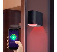 Smart RGB LED Bas Mur Lampe Extérieur Mobile App Sprach Commande Lampe Dimmable