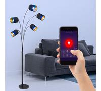 Smart RGB LED Lampadaire Intensité Variable Google Alexa Tissu Réglable