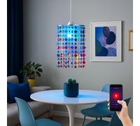 Smart RGB LED Lampe Plafonnier à Suspension Alexa Google Gouvernable pour App