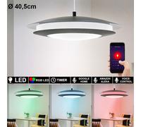 Smart RGB LED Pendule Couvrir Lampe Variateur Journée Lumière Minuteur App