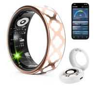 Smart Ring, Bague Intelligente Femmes et Hommes, Bague Connectée Étanchéité IP68, Anneau Connecté avec Fréquence Cardiaque/SpO2/Podomètre/Suivi de Fitness, Smart Ring Compatible Android iOS (8#)
