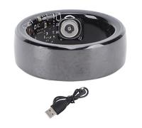 Smart Ring Céramic Fitness, Santé Tracker avec Surveillance du Sommeil Pédomètre Suivi de la Pression de température pour Les Hommes Femmes Léger IP68 Utilisation Quotidienne (9#)