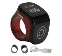 Smart Ring Counter, Adjustable Touch Control Digital Tally Ring with LCD Display Rechargeable Clicker Counter for Finger Tracking, Daily Use Sports Work (Red)