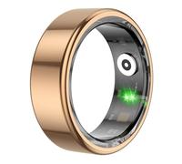 Smart Ring Health Tracker, Anneau de Suivi d'activité Bluetooth avec Moniteur de Sommeil, Podomètre, Défilement Vidéo, Changement de Page, étanche IP68, pour iOS et Android (Or