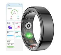 Smart Ring Health Tracker, Health Ring Smart Rings Avec Fréquence Cardiaque 24h/24 Et 7j/7, Suivi De L'oxygène Dans Le Sang Et Du Sommeil, IP68 D'activité De Remise En Forme Étanche (Black, 9)