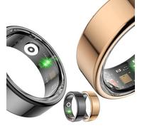 Smart Ring Health Tracker, Health Ring Smart Rings Avec Fréquence Cardiaque 24h/24 Et 7j/7, Suivi De L'oxygène Dans Le Sang Et Du Sommeil, IP68 D'activité De Remise En Forme Étanche (Gold, 9)