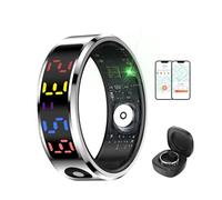 Smart Ring Health Tracker, Touch Control Fitness Ring avec écran D'affichage de Couleur, Sonnerie de santé Intelligente en Acier Inoxydable IP68 pour Surveillance du Sommeil, (#12)