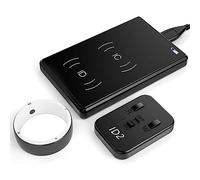 Smart Ring Multifonctionnel, Smart Ring Ic/Id/Nfc Reader avec 2 Health Stones, Dispositifs Portables Portables Nfc avec Appel Virtuel Et Sos, Compatible avec Ios Et Android, JZRRSLUHK, l