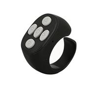 Smart Ring, Smart Ring Controller, Bluetooth 5.3 Télécommande sans Fil Page Turner pour Tik Tok Livre électronique Photographie à Distance, Page Haut et Bas, Compatible avec Android, IOS,(Le noir)