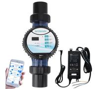 Smart Saltwater Pool Chlorinator System, Up to 10-50m³ Pool, Salt Chlorine Generator Built-in Wi-Fi & APP Control, Salinity Alarm, Salt Pool Chlorine Generator for Above & In-Ground Pools,2g/h