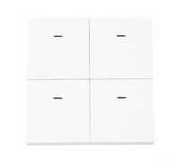 Smart Scene Switch 4 vitesses avec 12 modes pour Tuya Smart et Smart Life App Zigbee-3.0 Bouton mural de commande Blanc