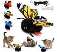 Smart Sensing Flapping Butterfly Toy for Cats Rechargeable Interactive，C | Motion-Activated,Realistic Flight,Interactive Fun,Smart Sensing,Durable Stimulating Hunting,with Suction Cup
