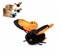 Smart Sensing Papillon à Battements pour Chats, Jouet Interactif | Papillon Électrique Flapping, Ailes qui Bougent Dès le Toucher, Rechargeables, avec Motion Réaliste pour Stimuler la Chasse