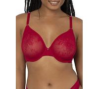 Smart & Sexy Soutien-Gorge Transparent à Demi-Armatures Corbeille, No No Red (Pointe Lisse), 95C Femme