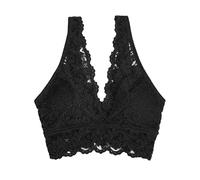 Smart & Sexy Signature Lace Deep V Bralette sans Fil pour Femme, Disponible en Plusieurs Paquets, Teinte Noire - 1 Paquet, Taille M