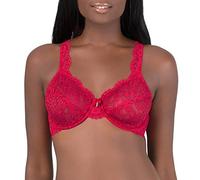 Smart & Sexy Soutien-Gorge à Armatures en Dentelle Non doublé pour Femme, Non Non Rouge, 95D (Taille Fabricant:36D)