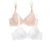 Smart & Sexy Soutien-Gorge Push-up en Dentelle Signature pour Femme, in The Buff/White 2pk, 105C