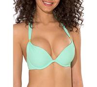 Smart & Sexy Swim Secret Mega Push-up Halter Bikini Top Haut, Menthe, 90A Femme