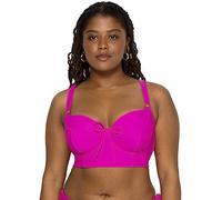 Smart & Sexy Swimwear Lightly Lined Underwire Bikini Top Haut, Fuchsia Sizzle, 36E Femme