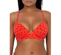 Smart & Sexy Women's Standard Swim Convertible Push-Up Bikini Top Swimwear Secret Line, Bright Polka Dot Print, 36D
