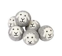Smart Sheep Lot de 6 balles de séchage en laine pour sèche-linge - Adoucissant naturel de qualité supérieure - Boules de laine pour sèche-linge - Boules de laine pour sèche-linge