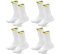 Smart Sir Chaussettes de Sport pour Homme et Femme(lot de 4) Chaussettes Homme Blanches de Tennis,Coton,Confortables et Transpirable