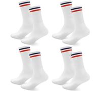 Smart Sir Chaussettes de Sport pour Homme et Femme(lot de 4) Chaussettes Homme Blanches de Tennis,Coton,Confortables et Transpirable