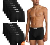 Smart Sir Culottes de Boxer pour Hommes, Pack de 12 pièces. sous-vêtements pour Hommes en Coton, Multipack avec Bande élastique. Bonne Coupe et Confortable à Porter.