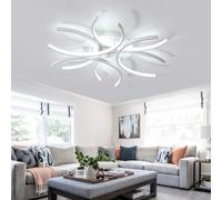 Smart Suspension Luminaire Salon et Telecommande et APP, Créatif Plafonnier LED Dimmable avec Fonction Mémoire Aucun Scintillement Protection Oculaire Lampe de Plafond Bureau Cuisine-60CM