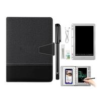 Smart Syncify Carnet de croquis numérique avec recharge de papier effaçable A5 + 3 recharges de rechange, stylo intelligent pour numérisation, dessin, écriture, prise de notes (gris noir B)