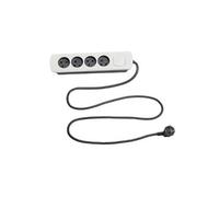 Smart System - Multiprise "4 Prises Terre" 1,5M Blanc & Gris