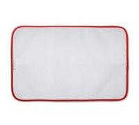 SMART-T-HAUS Tissu Protecteur pour Repasser translucide Anti-Reflets et brûlures, Blanc/Bord/Rouge, 60 x 40 cm