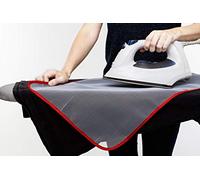 SMART-T-HAUS Tissu Protecteur pour Repasser translucide Anti-Reflets et brûlures, Blanc/Bord/Rouge, 60 x 40 cm