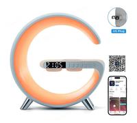 Smart Table Lamp Wireless Charger Atmosphere Lamp Bluetooth Speaker,dimmable Night Light Touch Lamp