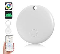 Smart Tag, Localisateur d'objets Compatible avec Android, Traceur Bluetooth avec Housse de Protection en Silicone pour Valises/Portefeuilles/Clés/Sacs/Bagages (Blanc, 1 Pack)