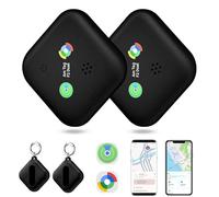 Smart Tag Traceur Lot de 2,Localisateur d'objets Bluetooth Compatible Android et Apple Localise,Tracker Localisateur pour Portefeuilles/Valises/Clés/Bagages,IP67 étanche, Batterie Remplaçable