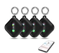 Smart Tag Traceur Lot de 4,Localisateur d'objets Bluetooth Compatible Android et Apple Localise,Tracker Localisateur pour Portefeuilles/Valises/Clés/Bagages,IP67 étanche, Batterie Remplaçable
