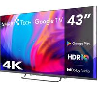Smart Tech TV 4K UHD 43 (108 cm) 43UG02V, Smart TV Google TV, HDMI, USB, HEVC, Dolby Audio, HDR 10, CHROMESCAST, Google Assistant
