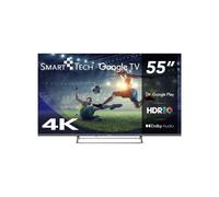 Smart Tech TV 4K UHD 55 (139 cm) 55UG02V, Smart TV Google TV, HDMI, USB, HEVC, Dolby Audio, HDR 10, CHROMESCAST, Google Assistant