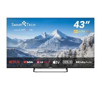 Smart Tech 43UW02V - 43" - TV LED 4K UHD 139 cm Smart TV Web OS Molotov, Netflix, Prime Video, Canal+, Disney+... - 3xHDMI - 2xUSB - MEMC- DOLBY Audio